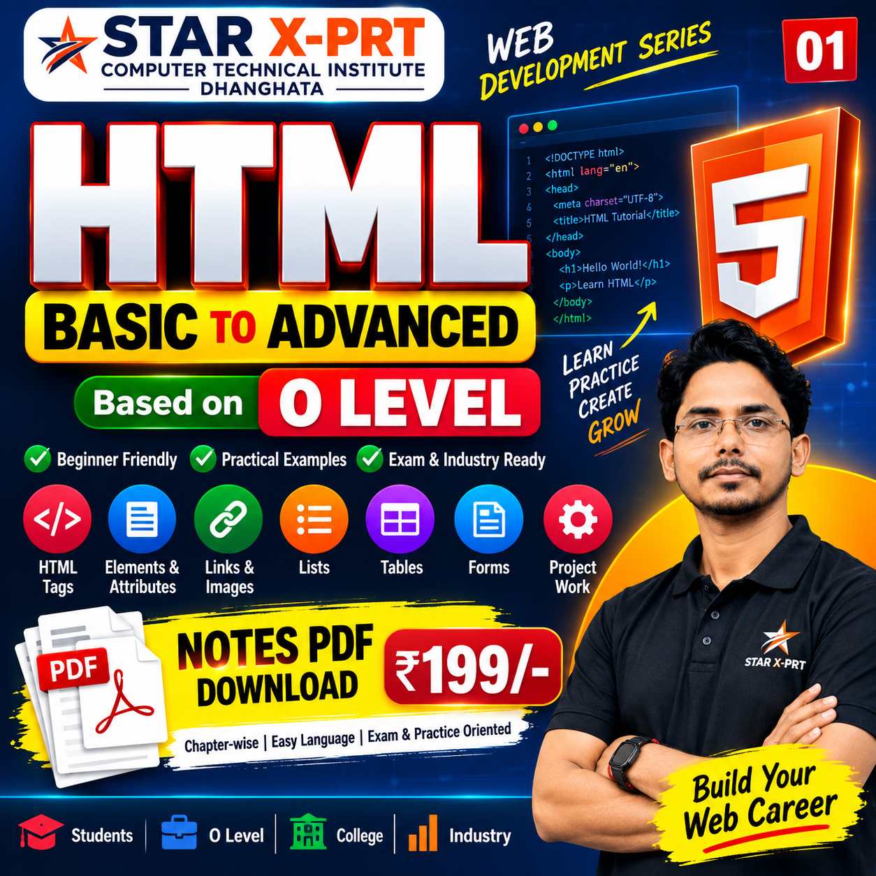 HTML Basics To Advanced (O Level)